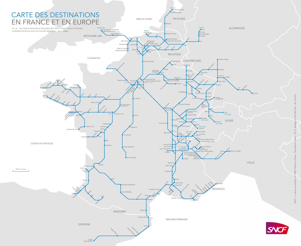 Karte von Marseille, Zug