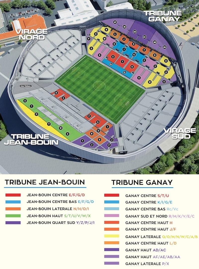 Karte von Marseille-Fußball-Stadion 