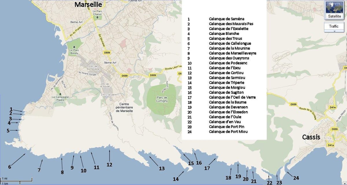 Karte von Marseille-park