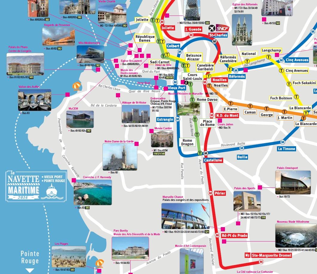Karte von Marseille statt 