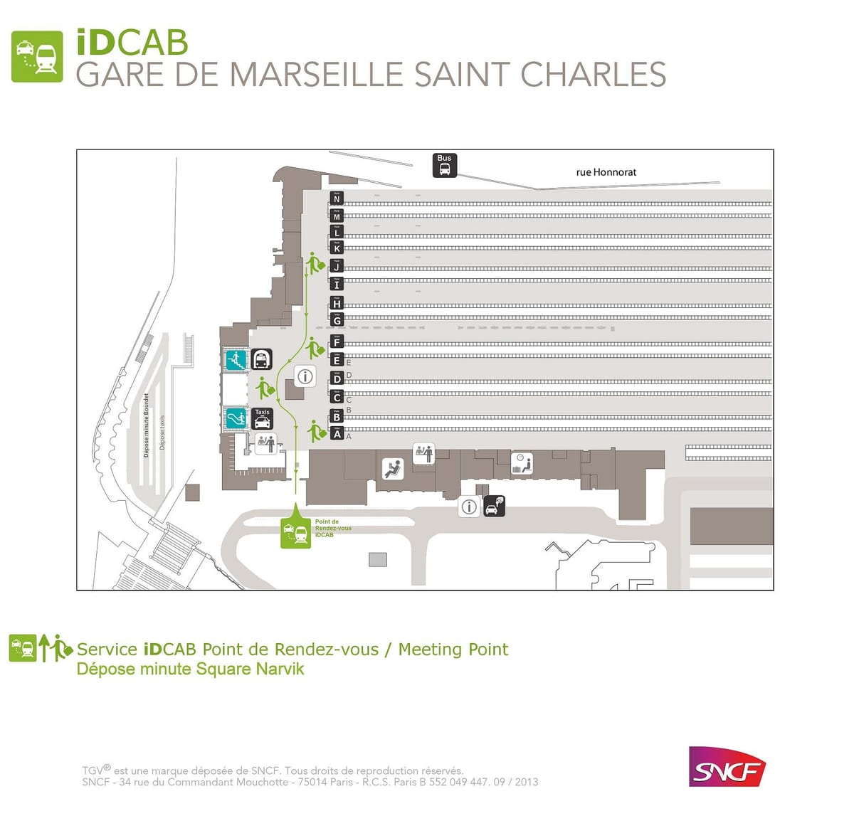 Karte von Marseille-st-charles Bahnhof